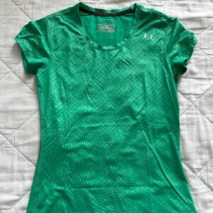Green Under Armour HeatGear Fitted T-Shirt, Women's XS